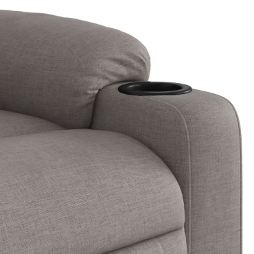 vidaXL Πολυθρόνα Ανακλινόμενη με Ανύψωση Χρώμα Taupe Υφασμάτινη 75,5x93x99,5cm 1 τεμ.