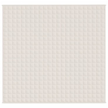 vidaXL Κουβέρτα Βαρύτητας Ανοιχτό Κρεμ 220 x 240 εκ. 11 κ. Υφασμάτινη