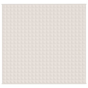 vidaXL Κουβέρτα Βαρύτητας Ανοιχτό Κρεμ 220 x 230 εκ. 15 κ. Υφασμάτινη
