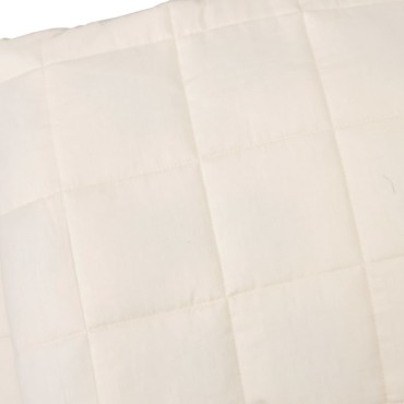 vidaXL Κουβέρτα Βαρύτητας Ανοιχτό Κρεμ 220 x 230 εκ. 15 κ. Υφασμάτινη