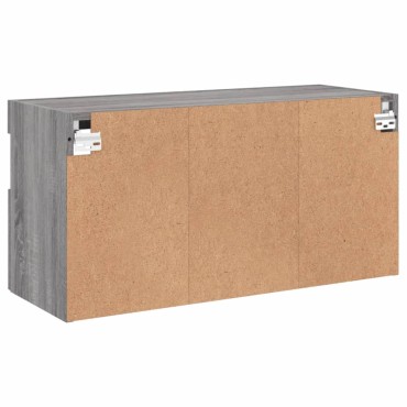 vidaXL Έπιπλο Τοίχου Τηλεόρασης με LED Γκρι Sonoma 80x30x40cm