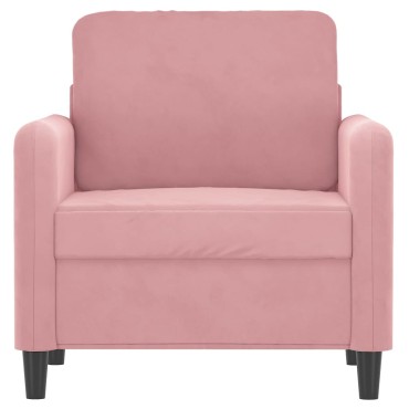 vidaXL Πολυθρόνα Ροζ Βελούδινη 78x77x80cm 1 τεμ. Γωνιακός