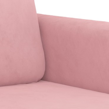 vidaXL Πολυθρόνα Ροζ Βελούδινη 78x77x80cm 1 τεμ. Γωνιακός