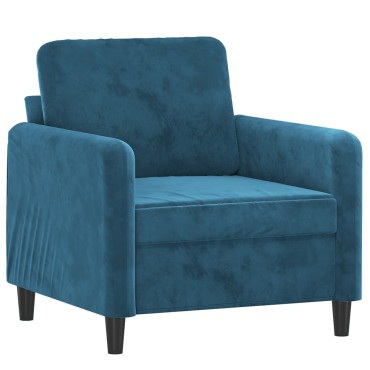 vidaXL Πολυθρόνα Μπλε Βελούδινη 78x77x80cm 1 τεμ. Γωνιακός