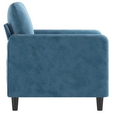 vidaXL Πολυθρόνα Μπλε Βελούδινη 78x77x80cm 1 τεμ. Γωνιακός