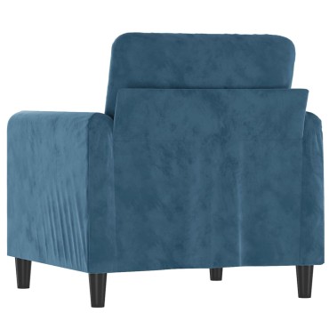 vidaXL Πολυθρόνα Μπλε Βελούδινη 78x77x80cm 1 τεμ. Γωνιακός