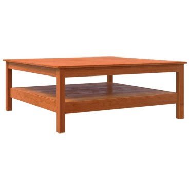 vidaXL Τραπεζάκι Σαλονιού Καφέ Κεριού 100x100x40cm Μασίφ Ξύλο Πεύκου 1 τεμ.