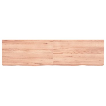 vidaXL Ράφι Τοίχου Ανοιχτό Καφέ 120x30x(2-6)cm Επεξ. Μασίφ Ξύλο Δρυός 1 τεμ.