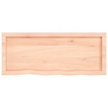 vidaXL Πάγκος Μπάνιου 100x40x(2-6) εκ. από Ακατέργαστο Μασίφ Ξύλο