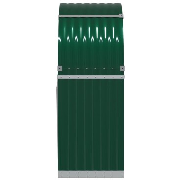 vidaXL Ξυλοθήκη Πράσινη 80 x 45 x 120 εκ. από Γαλβανισμένο Ατσάλι
