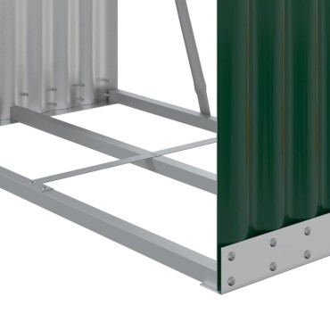 vidaXL Ξυλοθήκη Πράσινη 80 x 45 x 120 εκ. από Γαλβανισμένο Ατσάλι