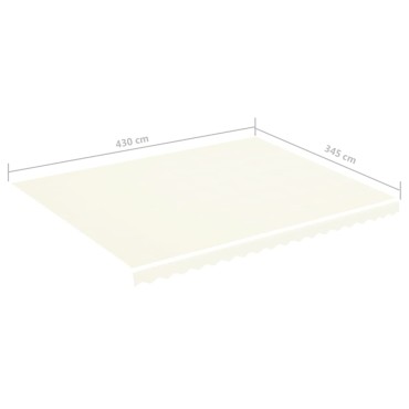 vidaXL Τεντόπανο Ανταλλακτικό Κρεμ 4,5 x 3,5 μ.
