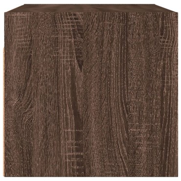 vidaXL Κομοδίνα 2 τεμ. Καφέ Δρυς 68,5x37x35cm με Γυάλινες Πόρτες