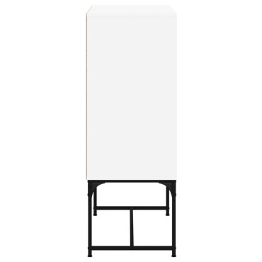 vidaXL Βοηθητικό Ντουλάπι Λευκό 69x37x100cm με Γυάλινες Πόρτες 1 τεμ.