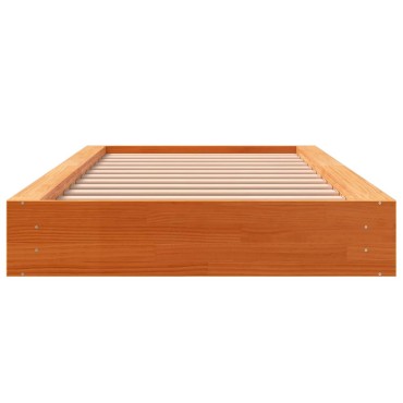 vidaXL Σκελετός Κρεβ. Χωρίς Στρώμα Καφέ Κεριού 90x200 εκ Μασίφ Πεύκο