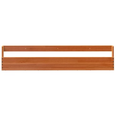 vidaXL Παπουτσοθήκη Επιτοίχια 2 τεμ. Μελί 110x8,5x23,5cm Μασίφ Πεύκο