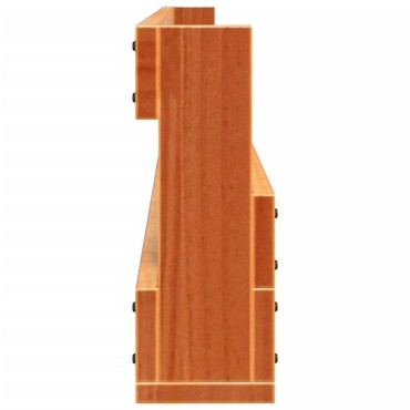 vidaXL Παπουτσοθήκη Επιτοίχια 2 τεμ. Μελί 110x8,5x23,5cm Μασίφ Πεύκο