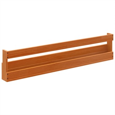 vidaXL Παπουτσοθήκη Επιτοίχια 2 τεμ. Μελί 110x8,5x23,5cm Μασίφ Πεύκο