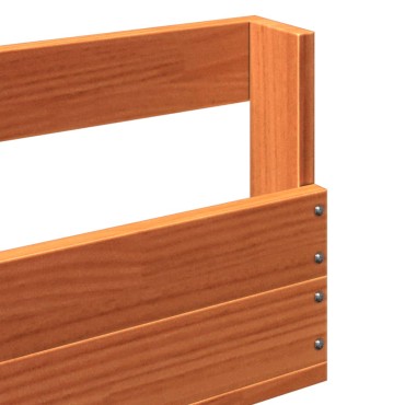 vidaXL Παπουτσοθήκη Επιτοίχια 2 τεμ. Μελί 110x8,5x23,5cm Μασίφ Πεύκο