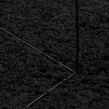 vidaXL Χαλί Shaggy PAMPLONA με Ψηλό Πέλος Μοντέρνο Μαύρο 160x230cm