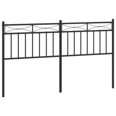 vidaXL Κεφαλάρι Μαύρο Μεταλλικό 156x3x91cm 1 τεμ.