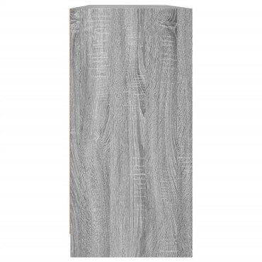 vidaXL Βιβλιοθήκη με Πόρτες Γκρι Sonoma 204x37x75cm Επεξ. Ξύλο 1 τεμ.