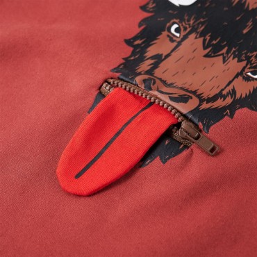 Φούτερ Παιδικό με Κουκούλα Burnt Red 92