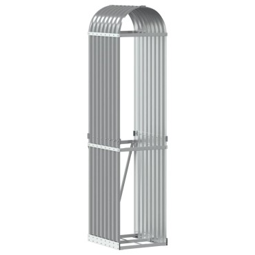 vidaXL Ξυλοθήκη Ανοιχτό Γκρι 40x45x170 εκ. από Γαλβανισμένο Ατσάλι