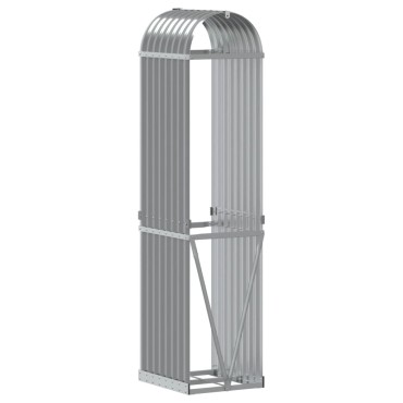 vidaXL Ξυλοθήκη Ανοιχτό Γκρι 40x45x170 εκ. από Γαλβανισμένο Ατσάλι