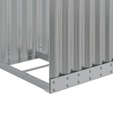 vidaXL Ξυλοθήκη Ανοιχτό Γκρι 40x45x170 εκ. από Γαλβανισμένο Ατσάλι