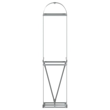vidaXL Ξυλοθήκη Ασημί 40x45x170 εκ. από Γαλβανισμένο Ατσάλι