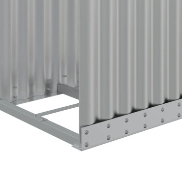 vidaXL Ξυλοθήκη Ασημί 40x45x170 εκ. από Γαλβανισμένο Ατσάλι