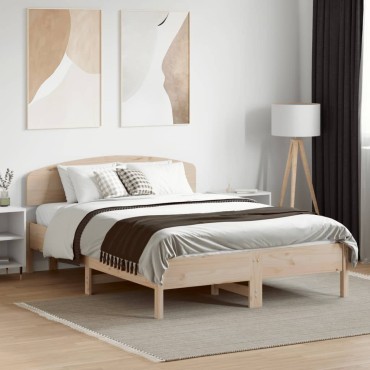 vidaXL Κεφαλάρι από Μασίφ Ξύλο Πεύκου 125,5x3,5x81cm 1 τεμ.