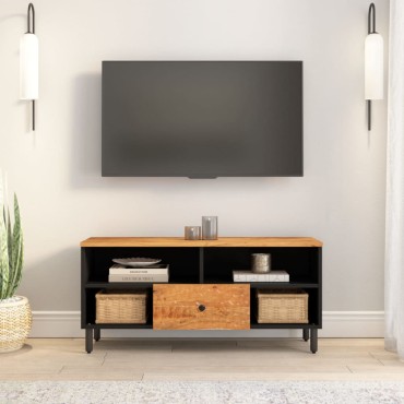 vidaXL Έπιπλο Τηλεόρασης 100x33x46cm από Μασίφ Ξύλο Ακακίας