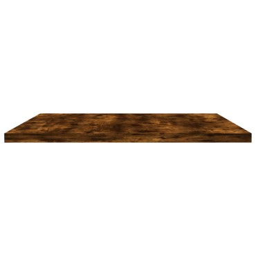 vidaXL Ράφια Τοίχου 4 τεμ. Καπνιστή Δρυς 60x40x1,5cm Επεξεργ. Ξύλο