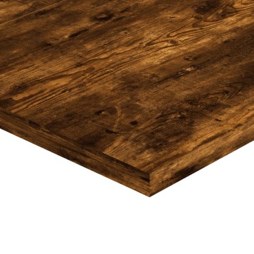 vidaXL Ράφια Τοίχου 4 τεμ. Καπνιστή Δρυς 60x40x1,5cm Επεξεργ. Ξύλο