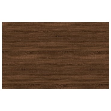 vidaXL Ράφια Τοίχου 4 τεμ. Καφέ Δρυς 80x50x1,5cm από Επεξεργ. Ξύλο