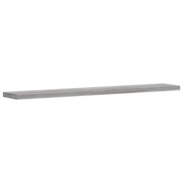vidaXL Ράφια Τοίχου 4 τεμ. Γκρι Sonoma 60x10x1,5cm Επεξεργ. Ξύλο