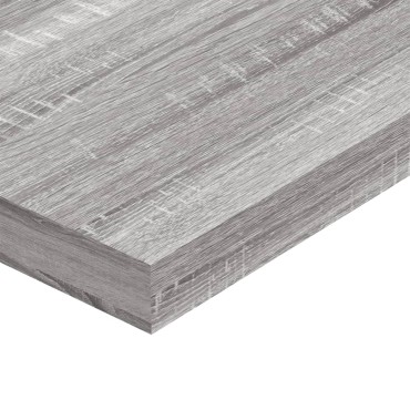 vidaXL Ράφια Τοίχου 4 τεμ. Γκρι Sonoma 60x10x1,5cm Επεξεργ. Ξύλο