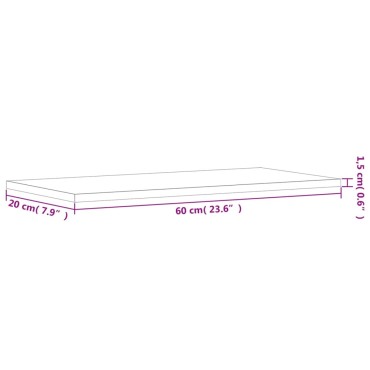 vidaXL Ράφια Τοίχου 4 τεμ. Γκρι Sonoma 60x20x1,5cm Επεξεργ. Ξύλο