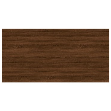 vidaXL Ράφια Τοίχου 4 τεμ. Καφέ Δρυς 100x50x1,5cm από Επεξεργ. Ξύλο