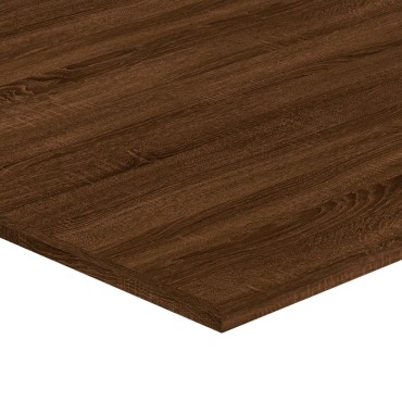 vidaXL Ράφια Τοίχου 4 τεμ. Καφέ Δρυς 100x50x1,5cm από Επεξεργ. Ξύλο
