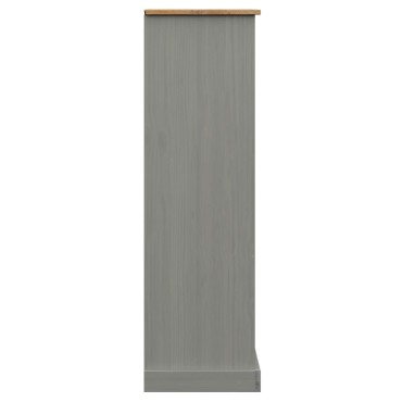 vidaXL Βιβλιοθήκη VIGO Γκρι 90x35x114,5cm από Μασίφ Ξύλο Πεύκου 1 τεμ.