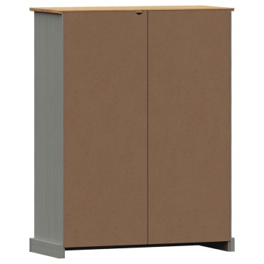vidaXL Βιβλιοθήκη VIGO Γκρι 90x35x114,5cm από Μασίφ Ξύλο Πεύκου 1 τεμ.