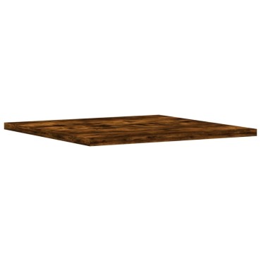 vidaXL Ράφια Τοίχου 4 τεμ. Καπνιστή Δρυς 40x40x1,5cm Επεξεργ. Ξύλο