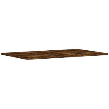 vidaXL Ράφια Τοίχου 4 τεμ. Καπνιστή Δρυς 80x50x1,5cm Επεξ. Ξύλο