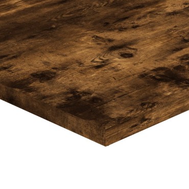 vidaXL Ράφια Τοίχου 4 τεμ. Καπνιστή Δρυς 80x50x1,5cm Επεξ. Ξύλο