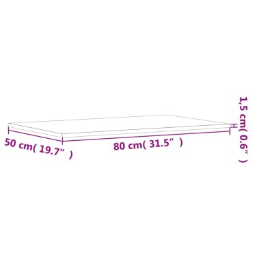 vidaXL Ράφια Τοίχου 4 τεμ. Καπνιστή Δρυς 80x50x1,5cm Επεξ. Ξύλο
