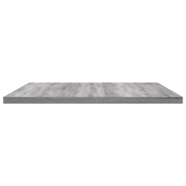vidaXL Ράφια Τοίχου 4 τεμ. Γκρι Sonoma 60x40x1,5cm Επεξεργ. Ξύλο