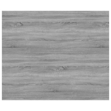 vidaXL Ράφια Τοίχου 4 τεμ. Γκρι Sonoma 60x50x1,5cm Επεξεργ. Ξύλο